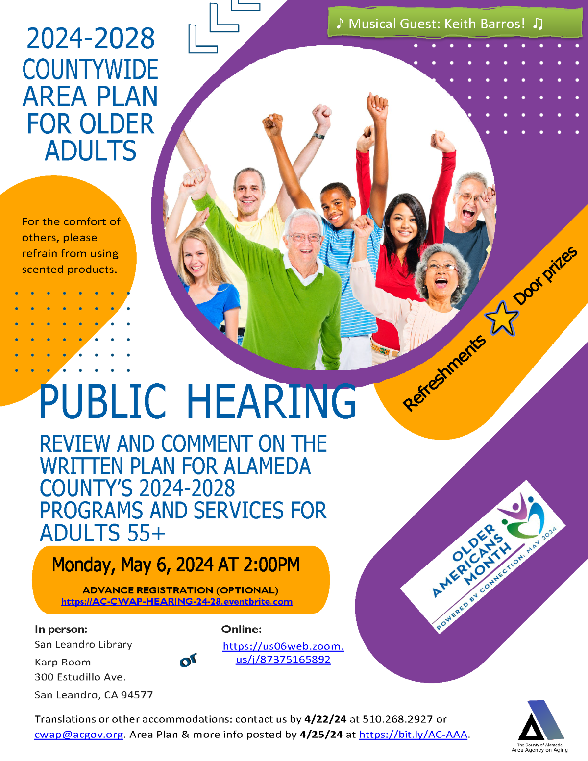 Flyer for Public Hearing May 6 2pm San Leandro Library
